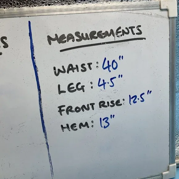 Levis 501 Blue Denim Distressed Stretch Shorts Button Fly Summer Casual W40 - Picture 12 of 12